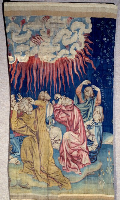 The curtain of the Revelation (1373-1383): the fire of the sky (darkness). Tapestry by Nicolas Bataille (1330-1405) by Nicolas Bataille
