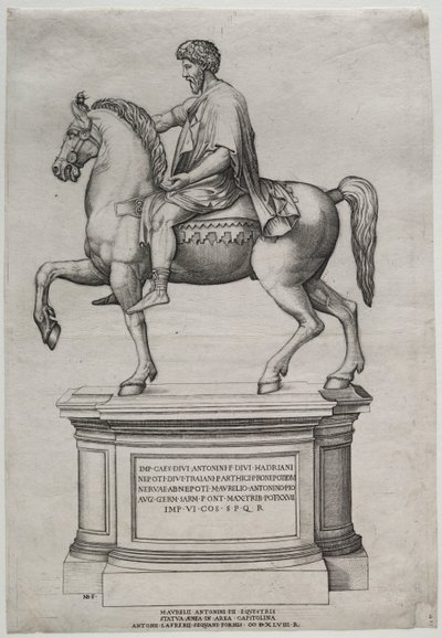 Equestrian Statue of Marcus Aurelius by Nicolas Beatrizet