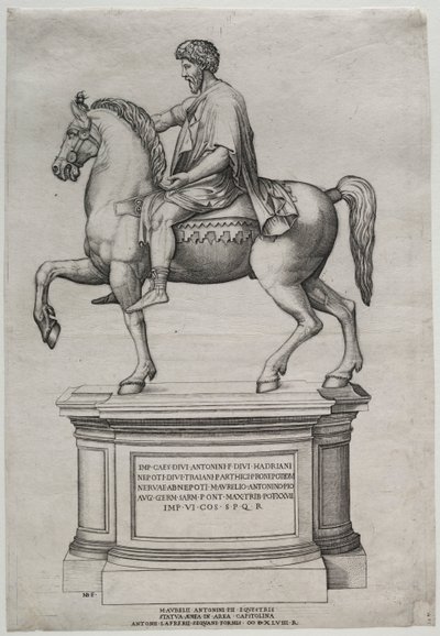 Equestrian Statue of Marcus Aurelius by Nicolas Beatrizet