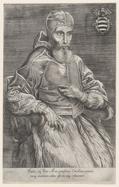 Portrait of Pope Paulus IV by Nicolas Beatrizet