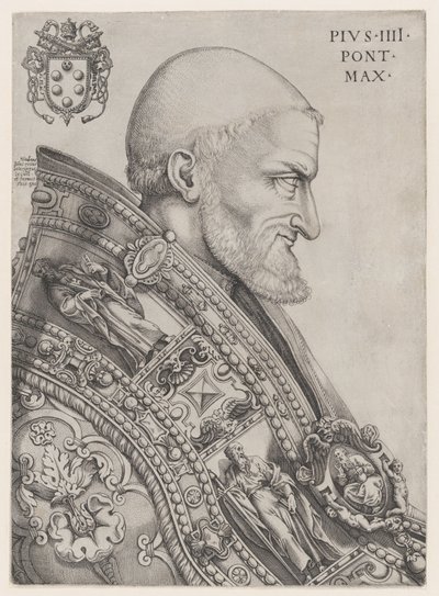 Portrait of Pope Pius IV by Nicolas Beatrizet