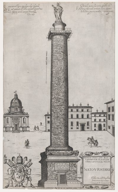 Speculum Romanae Magnificentiae: Column of Trajan, 1589 by Nicolas Beatrizet.