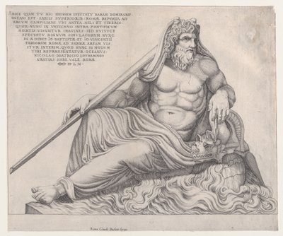 Speculum Romanae Magnificentiae: The Ocean God by Nicolas Beatrizet