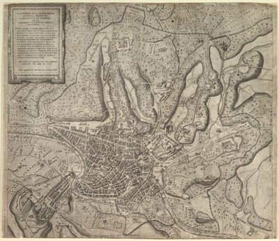 Speculum Romanae Magnificentiae: View of Rome from the West by Nicolas Beatrizet