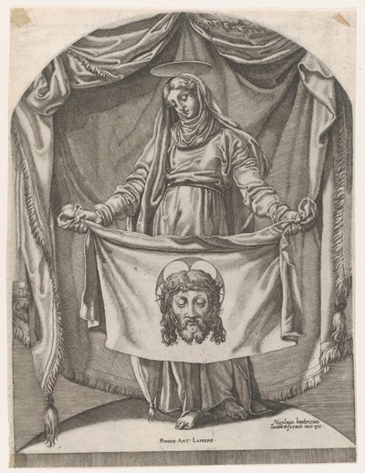 St. Veronica with the Sudarium (after Michelangelo) by Nicolas Beatrizet