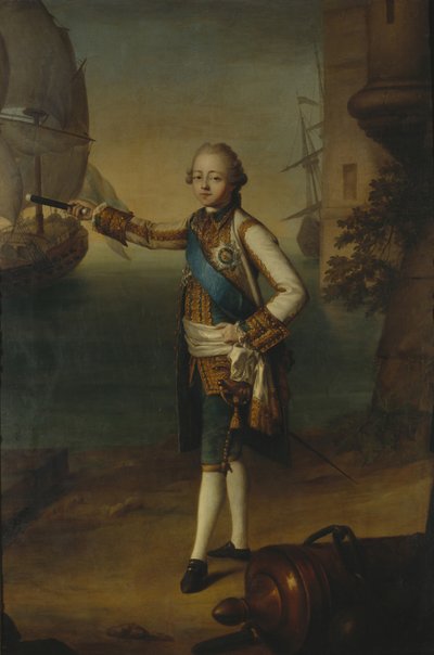 Portrait of Grand Duke Pavel Petrovich in Admiral Uniform (1769) by Nicolas Benjamin Delapierre