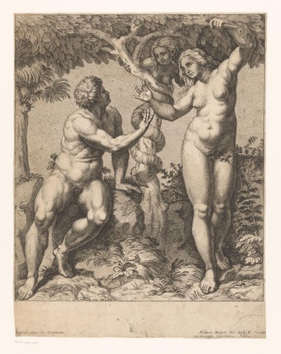 Adam and Eve Tempted by the Serpent by Nicolas Bocquet