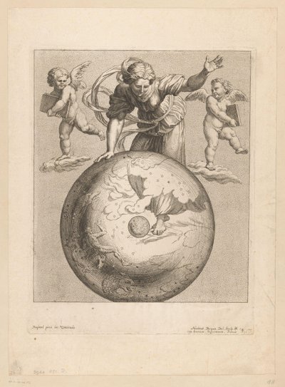 Astronomical representation of dawn with two putti by Nicolas Bocquet