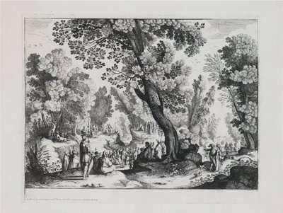 A Wooded Landscape with the Sermon of St. John the Baptist by Nicolas Cochin