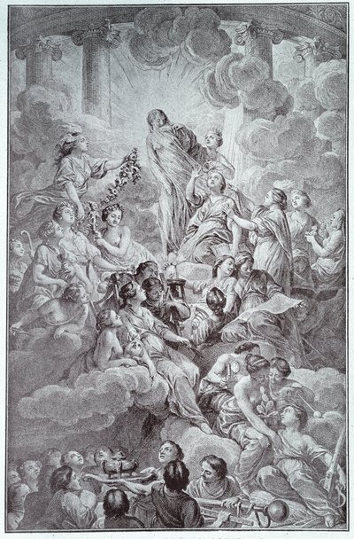 Frontispiece of the Encyclopedia of Denis Diderot and Jean le Rond d