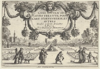 Title Plate, from Livre Nouveau de Fleurs Tres-Util by Nicolas Cochin
