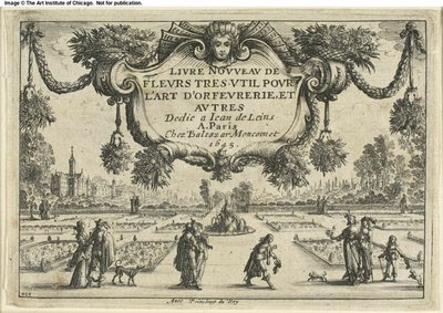 Title page, from Livre Nouveau de Fleurs by Nicolas Cochin