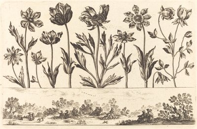 Flower Print No.1 by Nicolas Cochin after Balthasar Moncornet