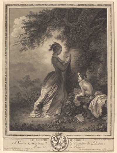 The Cipher of Love by Nicolas Delaunay after Jean Honoré Fragonard
