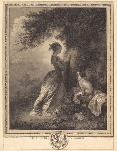 The Cipher of Love by Nicolas Delaunay after Jean Honoré Fragonard