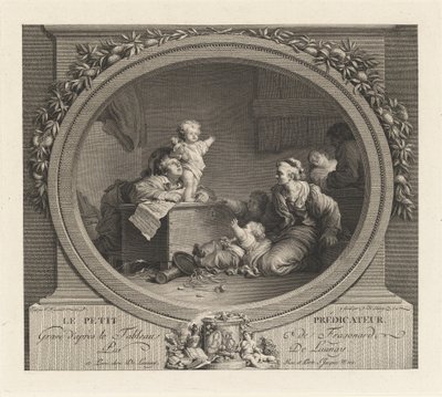 The Little Preacher by Nicolas Delaunay after Jean Honoré Fragonard