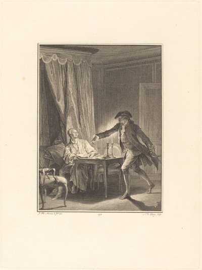 Ah! Young Man to Your Benefactor by Nicolas Delaunay after Jean Michel Moreau