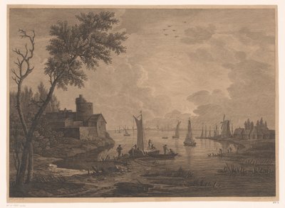 Landscape with Fishing Boats by Nicolas Dufour