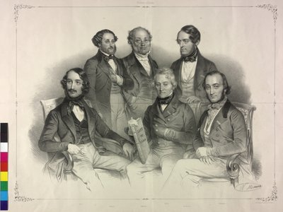 Tableau with Images of Henry Wilhelm Ernst Famous Violinist by Nicolas Eustache Maurin