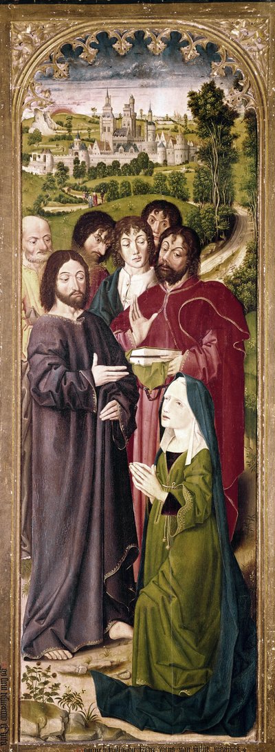 The Resurrection of Lazarus: Martha Before Christ (detail) by Nicolas Froment