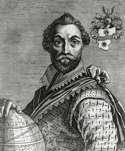 Portrait of Francis Drake (1540-1596) by Nicolas II de Larmessin