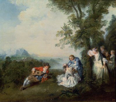 A Company at the Edge of the Forest by Nicolas Lancret