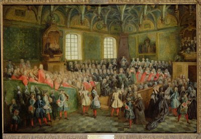 Bed of Justice Held in the Parliament at the Majority of Louis XV, 22nd February 1723 by Nicolas Lancret