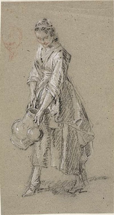 Study of a Young Woman with a Watering Jug by Nicolas Lancret