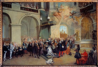 The handover of the Order of the Holy Spirit in the chapel of Versailles 3/06/1724 by Nicolas Lancret