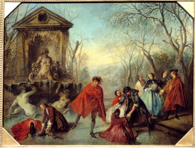 Winter Skating on a Frozen Lake by Nicolas Lancret