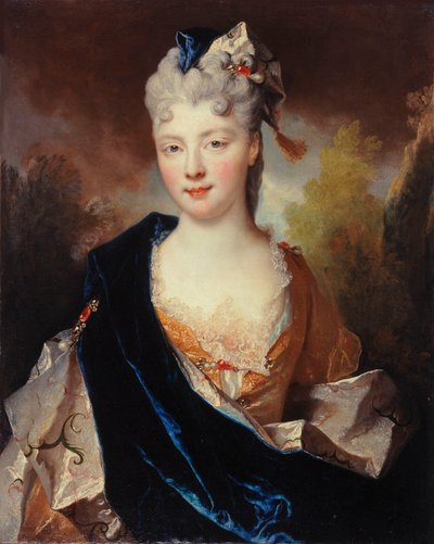 Portrait of Marie Anne de Bourbon-Condé, Duchess of Vendôme by Nicolas Largillière de