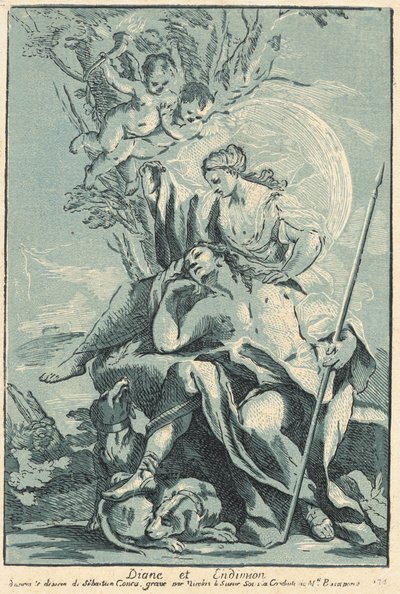 Diana and Endymion by Nicolas Le Sueur after Sebastiano Conca