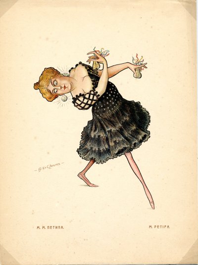 Portrait of Marie Petipa, Russian Ballerina by Nicolas Legat