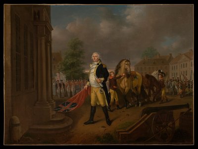 General Humphreys Delivering the Standards Taken at Yorktown to Congress Hall (Philadelphia) by Nicolas Louis Albert Delerive
