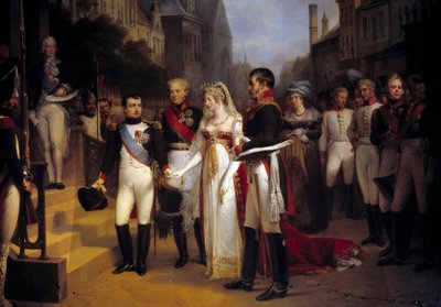 Emperor Napoleon Bonaparte received Queen Louise of Prussia in Tilsit on 6/07/1807 by Nicolas Louis Francois Gosse