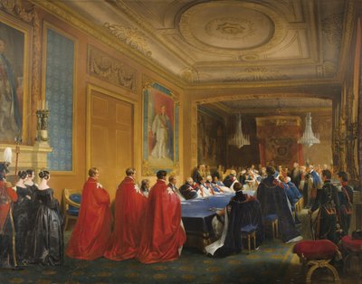 Louis-Philippe Receiving the Order of the Garter from Queen Victoria, 1844 by Nicolas Louis Francois Gosse