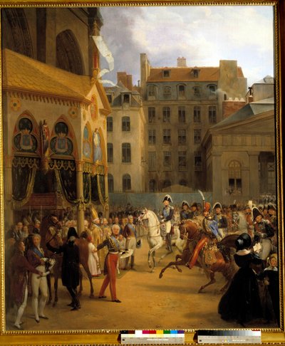 Return of King Charles X in Paris, Going to Notre-Dame by Nicolas Louis Francois Gosse