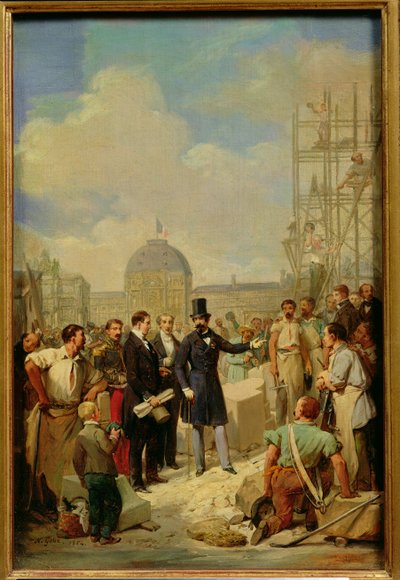 Study for Napoleon III Visiting the Works at the Louvre, 1854 by Nicolas Louis Francois Gosse