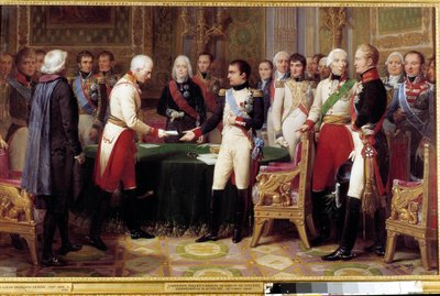 The interview of Erfurt, 27 September - 14 October 1808: Napoleon I receiving Baron Vincent, an Austrian diplomat by Nicolas Louis Francois Gosse