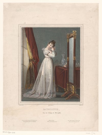 Young Woman Standing Before Mirror by Nicolas Maurin