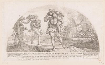 Amphinomus and Anapias (Verhalen uit de Odyssee) by Nicolas Mignard