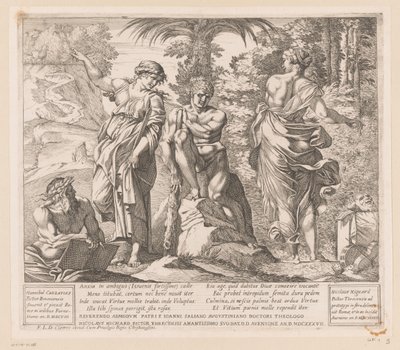 Hercules between Virtue and Vice by Nicolas Mignard