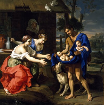 The Shepherd Faustulus Bringing Romulus and Remus to His Wife by Nicolas Mignard