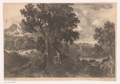 Mountain Landscape with Trees by Nicolas Perelle