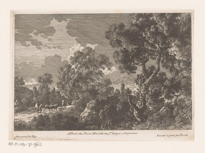 Forest Landscape with Shepherds and Flock by Nicolas Perelle