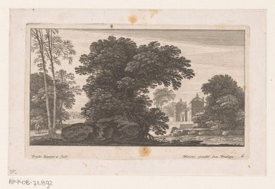 Landscape with Trees and Mansion (Landscapes) by Nicolas Perelle