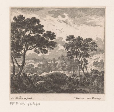 Landscape with Trees and Lake by Nicolas Perelle