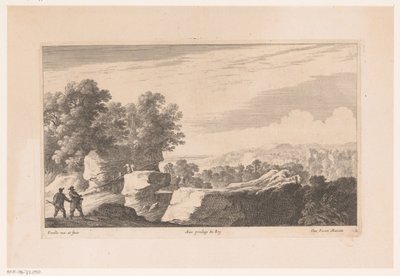 Landscape with Bridge over Rapid River by Nicolas Perelle