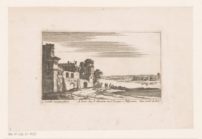 Landscape with Buildings by a River by Nicolas Perelle