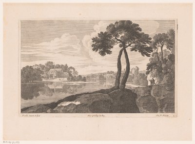 Landscape with Monastery by a River by Nicolas Perelle